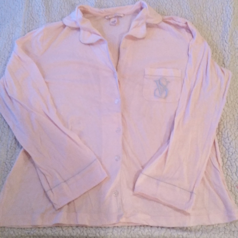 Victoria Secret "Button Down" Pajama Shirt SZ Large
